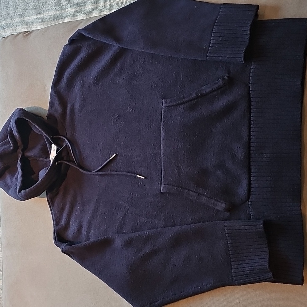 Zara Navy Blue Heavy Knit Sweater,  Size Large